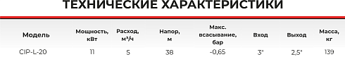 Самовсасывающий насос CIP-L-20-6